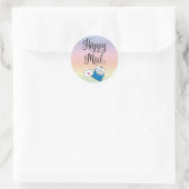 Happy mail klassieke ronde sticker (Tas)