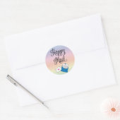 Happy mail klassieke ronde sticker (Envelop)
