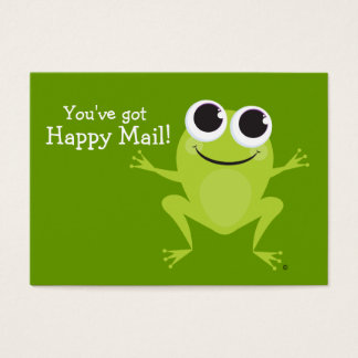 "Happy Mail" Schattigee kikkerkaart - Leuke cadeau Visitekaartje