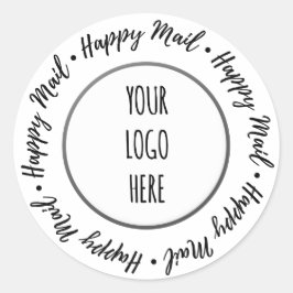 Happy Mail Shop Branding ・ White Ronde Sticker