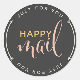 Happy Mail Sticker met pijlen