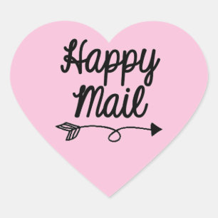 Happy Mail Sticker met pijlontwerp