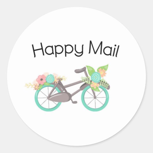 Happy Mail Sticker - vélo floral! ! (Devant)