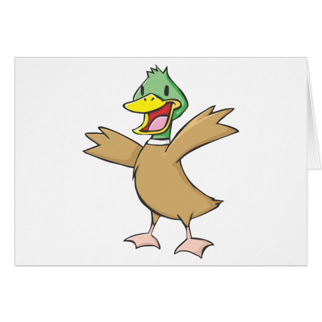 Happy Mallard Duck glimlachen (Voorkant Horizontaal)