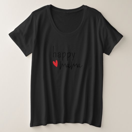 Happy Mama Minimal Heart Design (Design devant)