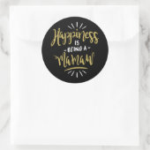 Happy Mamaw Ronde Sticker (Tas)