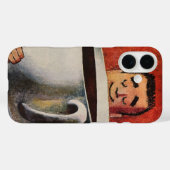  Happy Man Drink Giant Cup koffie Case-Mate iPhone Case (Achterkant (horizontaal))