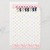 Happy Marching Labradors schilderen Briefpapier (Voorkant / Achterkant)