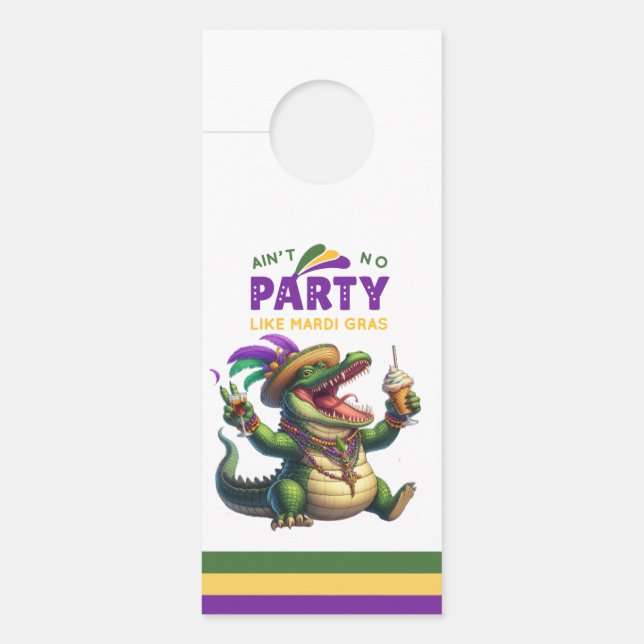 Happy Mardi Gras Alligator (Voorkant)
