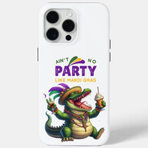 Happy Mardi Gras Alligator iPhone 15 Pro Max Hoesje
