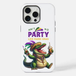 Happy Mardi Gras Alligator iPhone 15 Pro Max Hoesje