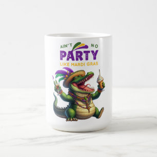 Happy Mardi Gras Alligator Koffiemok