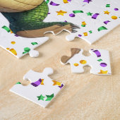 Happy Mardi Gras Alligator Legpuzzel (Zijkant)