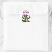Happy Mardi Gras Alligator Ronde Sticker (Tas)