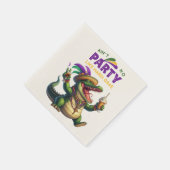 Happy Mardi Gras Alligator Servet (Hoek)