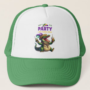 Happy Mardi Gras Alligator Trucker Pet