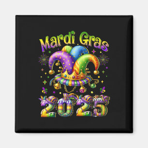 Happy Mardi Gras Carnaval 2025 Mardi Gras Jester O Magneet