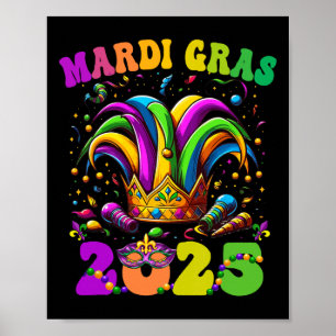 Happy Mardi Gras Carnaval Mardi Gras 2025 Jester O Poster