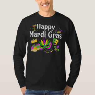 Happy Mardi Gras Carnival Party Funny Carnival Mas T-shirt