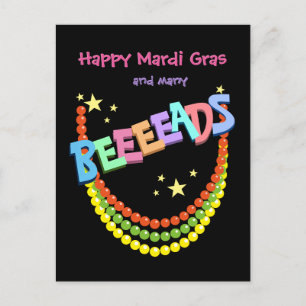 Happy Mardi Gras en vele krinters Briefkaart