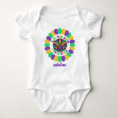 Happy Mardi Gras fleur-de-lis Romper (Voorkant)