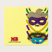 Happy Mardi Gras Kaart (Buitenkant ongevouwen)