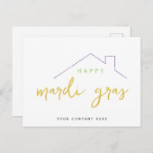 Happy Mardi Gras Realty House Briefkaart (Voorkant / Achterkant)
