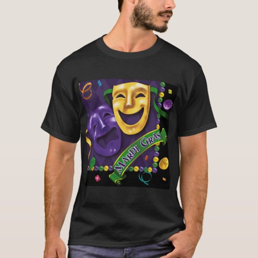 HAPPY MARDI GRAS T-SHIRT (Voorkant)