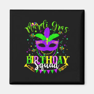 Happy Mardi Gras Verjaardag Mardi Gras Squad Trip Magneet