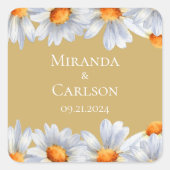 Happy Mariage Carré  Sticker (Devant)