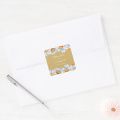 Happy Mariage Carré  Sticker (Enveloppe)