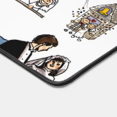 Happy Mariage Couples Caractères Collage (Coin)