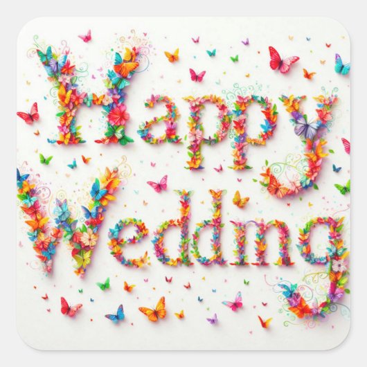 Happy Mariage Sticker (Devant)