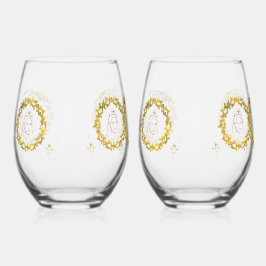 Happy Marriage ceremony Wijnglas Zonder Voet