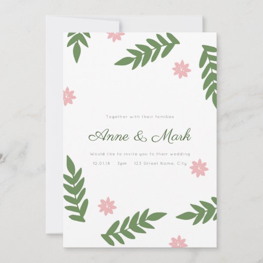 Happy Marriage Invitation Kaart (Voorkant)