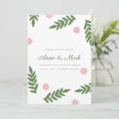 Happy Marriage Invitation Kaart (Staand voorkant)