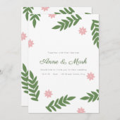 Happy Marriage Invitation Kaart (Voorkant / Achterkant)