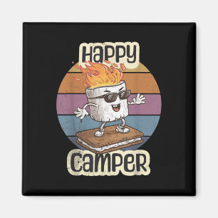 Happy Marshmallow Camper Schattigee Meisjes Kinder Magneet