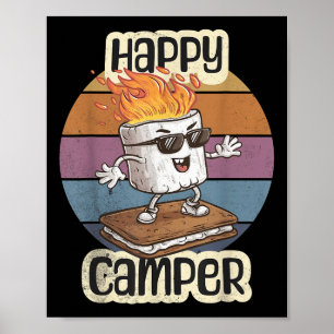 Happy Marshmallow Camper Schattigee Meisjes Kinder Poster
