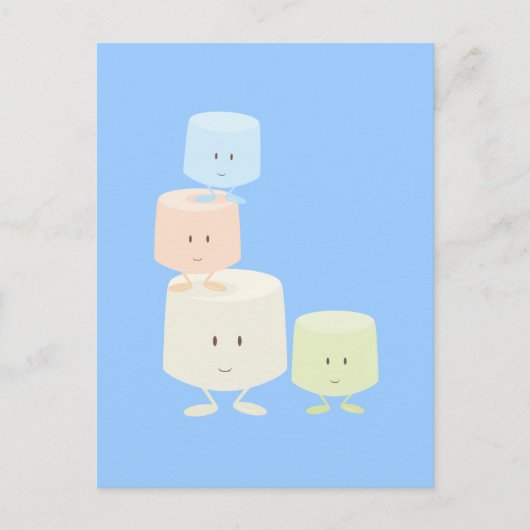 Happy marshmallows briefkaart (Voorkant)