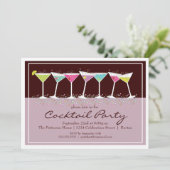 Happy Martinis Cocktail Party Uitnodiging (Staand voorkant)
