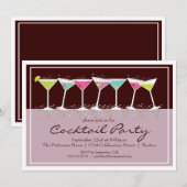 Happy Martinis Cocktail Party Uitnodiging (Voorkant / Achterkant)
