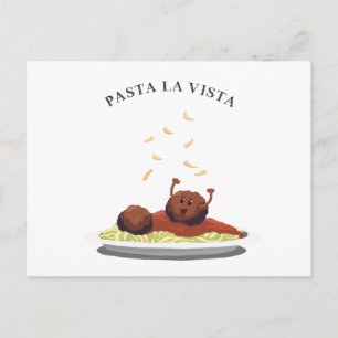 Happy Meatball "Pasta La Vista!" Briefkaart