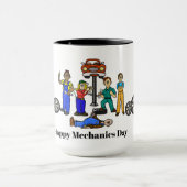 Happy Mechanics Day Mok - mannelijk en Vrouw (Midden)
