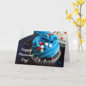Happy Memorial day cupcakes carte de voeux (Fleur jaune)