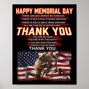 Happy Memorial Day Er zijn geen woorden die groot Poster