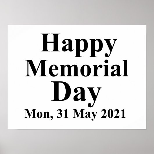 Happy Memorial Day Poster (Voorkant)
