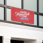 Happy Memorial Day Spandoek (Buitenkant Gebouw)