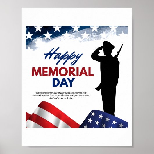 Happy Memorial Day Us Poster (Devant)