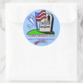 Happy Memorial Day - Vlaggengrafsteen Sticker (Tas)